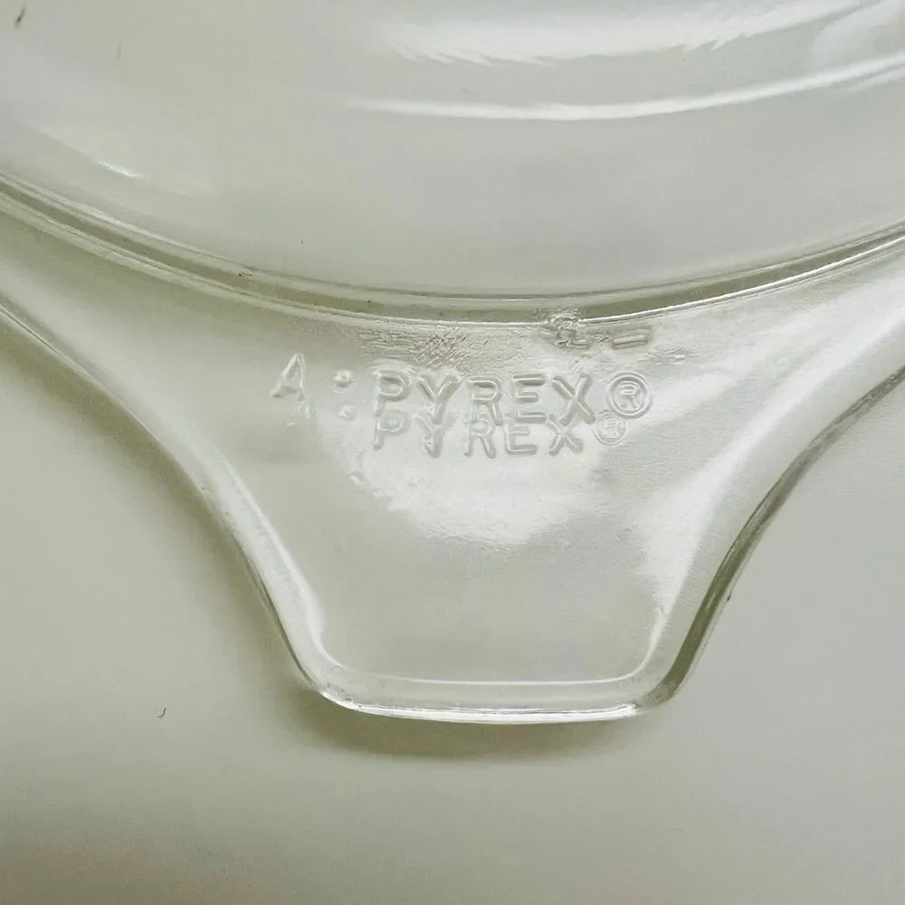 PYREX Brown White Woodland 473-B Casserole Dish 1 Qt With Lid